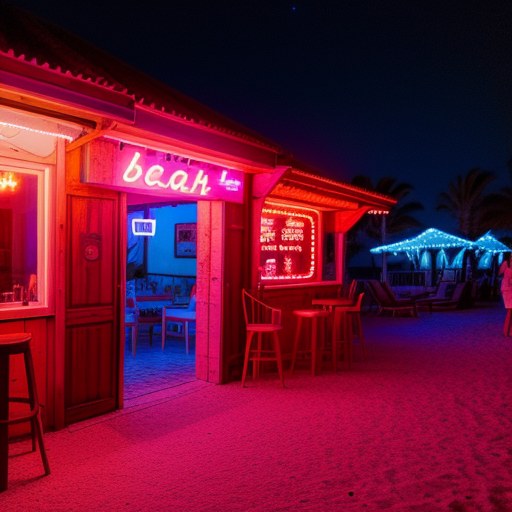 İskele Long Beach eğlence mekanı Locale Sports Bar gece