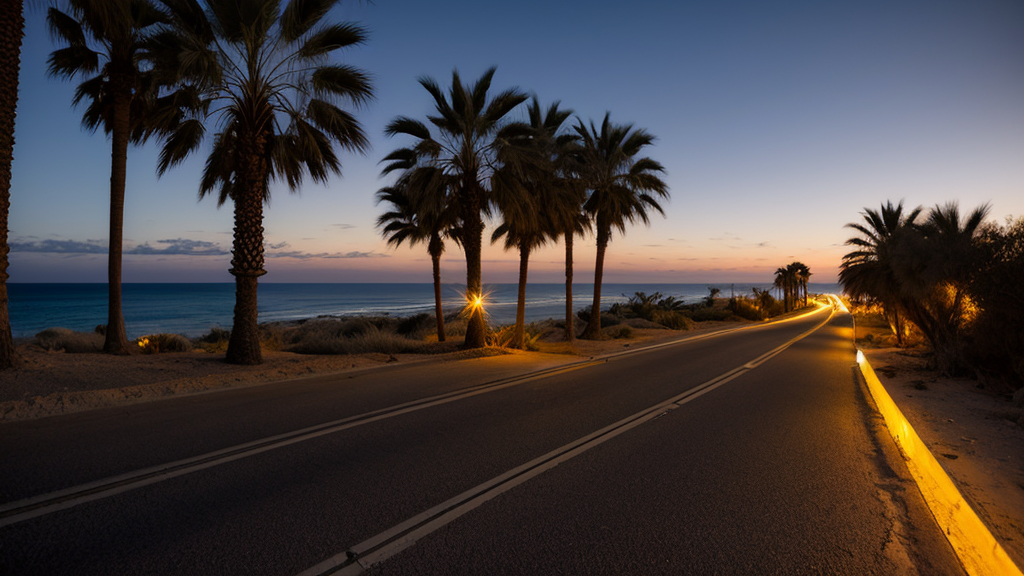 Gazimağusa'dan İskele Long Beach yol gece çıkışı